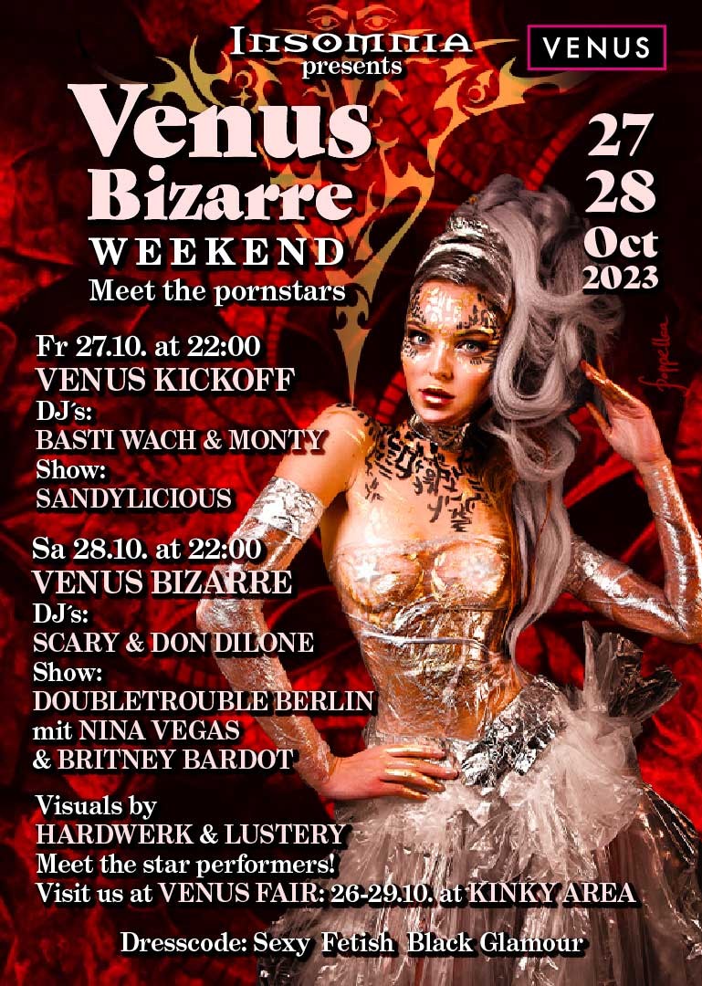 Venus Bizarre - Party @ INSOMNIA Nightclub Berlin - Sexpositive, Erotic, Fetish, Techno, House - Party