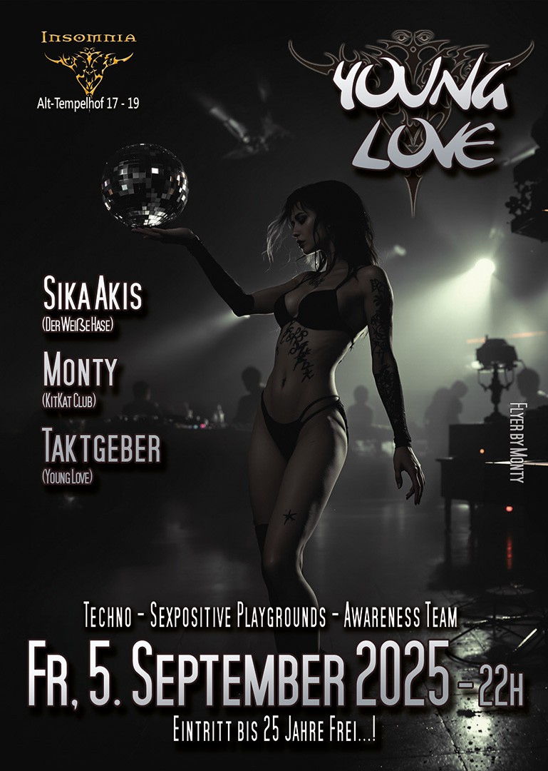 Young Love @ INSOMNIA Nightclub Berlin - Sexpositive, Erotic, Fetish, Techno, House - Party