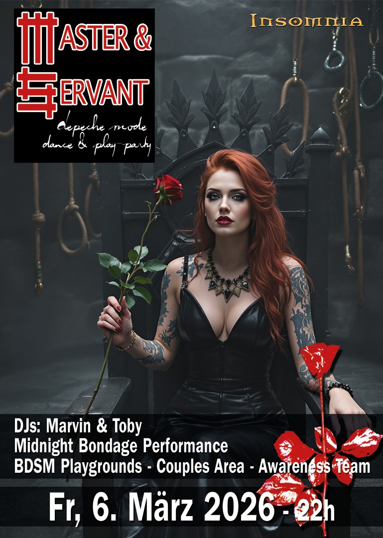 Master & Servant @ INSOMNIA Nightclub Berlin - Sexpositive, Erotic, Fetish, Depeche Mode - Party