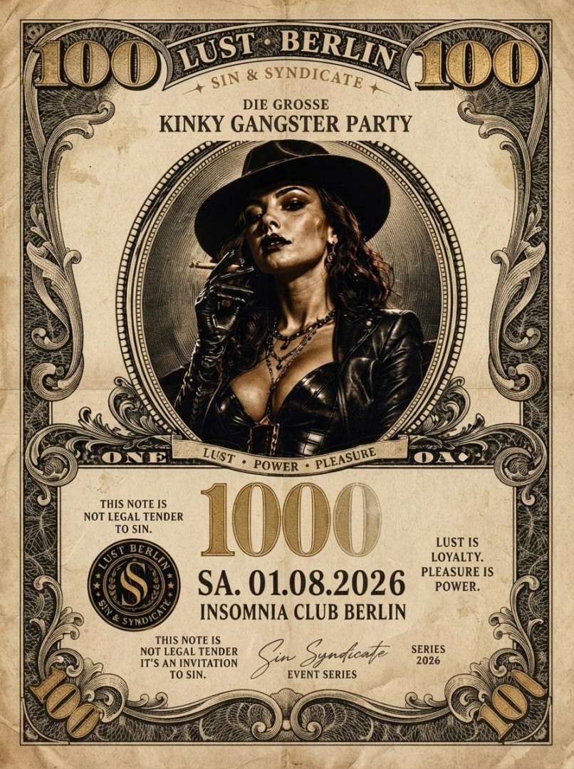 LUST Berlin - Where elegance meets desire @ INSOMNIA Nightclub Berlin - Une exp&eacute;rience techno et sex-positive