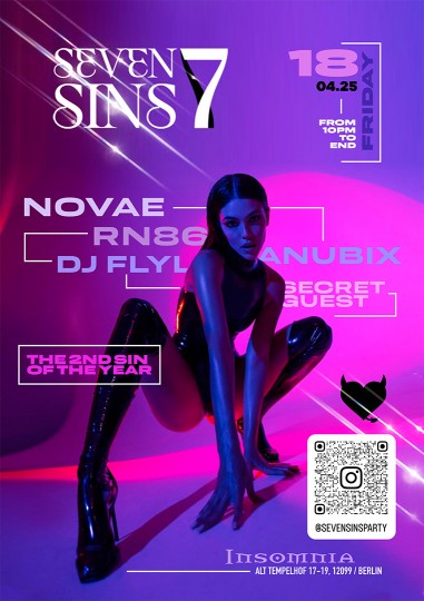 Seven Sins @ INSOMNIA Nightclub Berlin - Sexpositive, Erotic, Fetish, Burlesque, Swinger, BDSM - Party