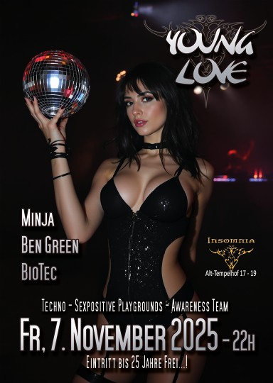Young Love @ INSOMNIA Nightclub Berlin - Sexpositive, Erotic, Fetish, Techno, House - Party