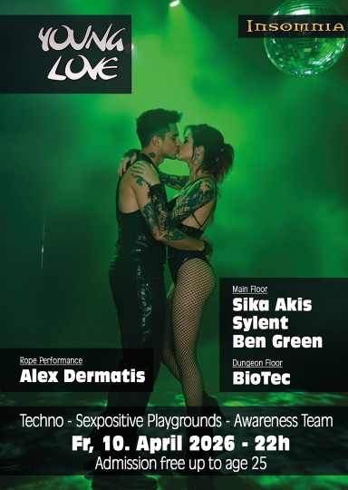Young Love @ INSOMNIA Nightclub Berlin - Sexpositive, Erotic, Fetish, Techno, House - Party