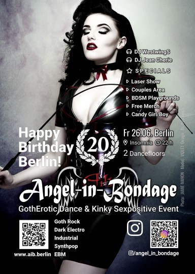 Angel-in-Bondage @ INSOMNIA Nightclub Berlin - Sexpositive, Erotic, Fetish, Goth, Swinger, BDSM - Party