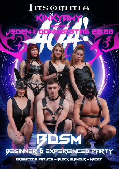 AUA! BDSM Party for Beginners and Experienced Players @ INSOMNIA Nightclub Berlin - Sexpositive, Erotic, Fetish, Swinger, BDSM - Party